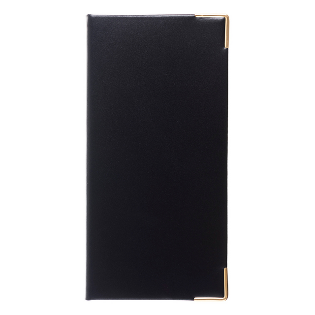 The Economist - 2027 Calendar Year Planner - 12 Month (120mm x 60mm) Week-to-View Diary - Luxury Italian Leather Cover in Black - The Economist Mini Diary Range (EMDBLK-27)