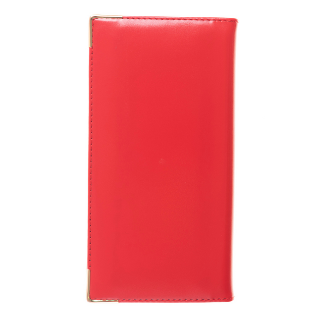 The Economist - 2027 Calendar Year Planner - 12 Month (175mm x 94mm) Week-to-View Diary - Red Fine Grain Leather Cover - The Economist Wallet Diary Range (EWALDR-27)