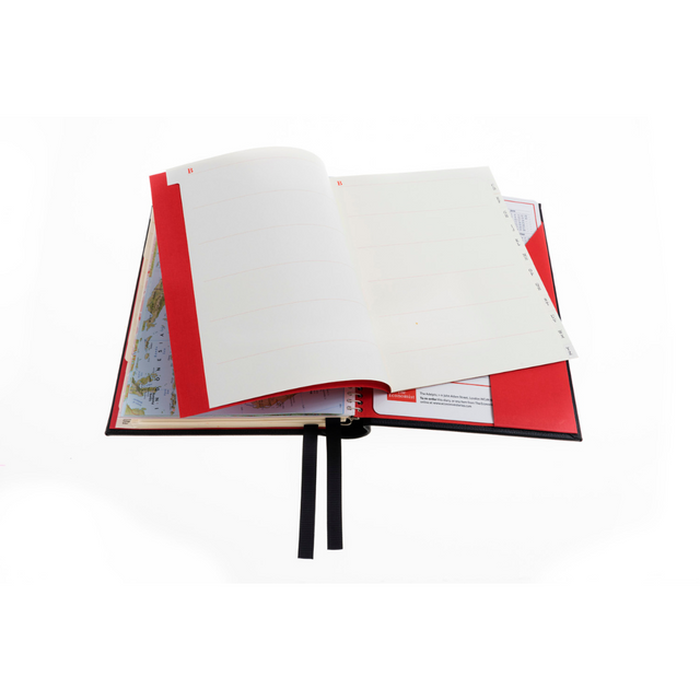 The Economist - 2027 Calendar Year Planner – 12 Month (260 x 210mm) Week-to-View Diary – Luxury Leather Cover in Black - The Economist Desk Diary Range (EDDBLK-27)