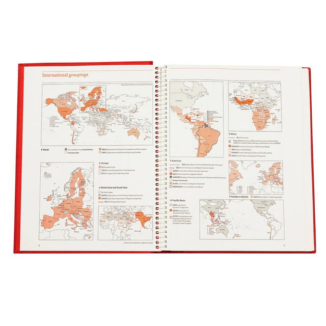 The Economist - 2027 Calendar Year Planner – 12 Month (260 x 210mm) Day-to-Page Diary – Luxury Leather Cover in Blue - The Economist Desk Diary Range (EPADBLU-27)