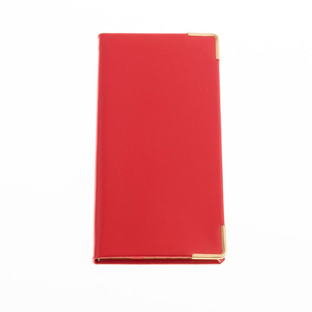 The Economist - 2027 Calendar Year Planner - 12 Month (120mm x 60mm) Week-to-View Diary - Luxury Italian Leather Cover in Red - The Economist Mini Diary Range (EMDR-27)