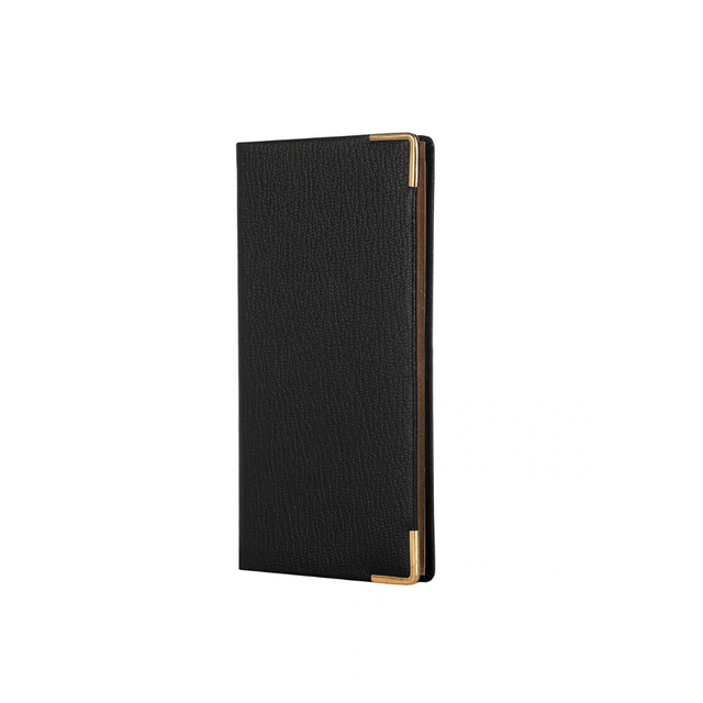 The Economist - 2027 Calendar Year Planner - 12 Month (170mm x 85mm) Week-to-View Diary - Luxury Leather Cover in Black - The Economist Pocket Diary Range (EPDBLK-27)