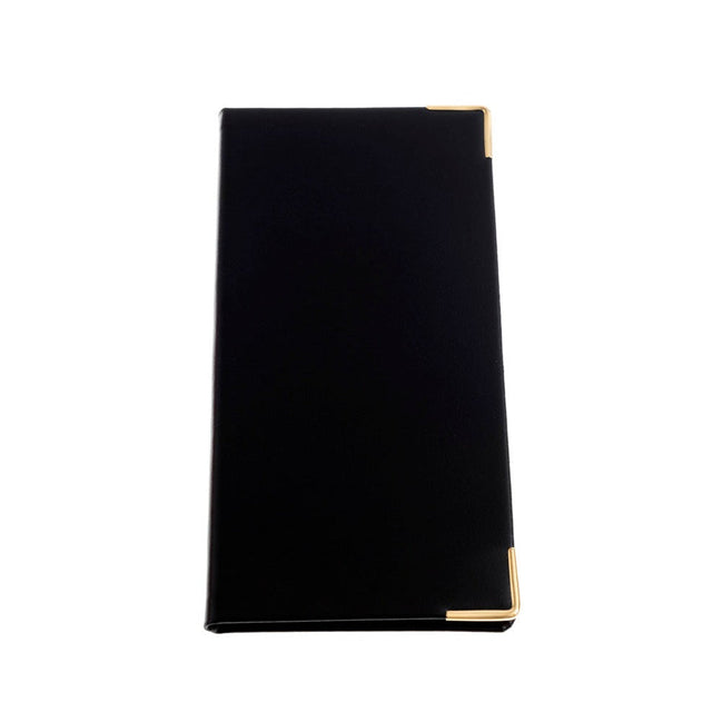 The Economist - 2027 Calendar Year Planner - 12 Month (170mm x 85mm) Week-to-View Diary - Black Fine Grain Leather Cover - The Economist Slimline Diary Range (ESLPDBLK-27)
