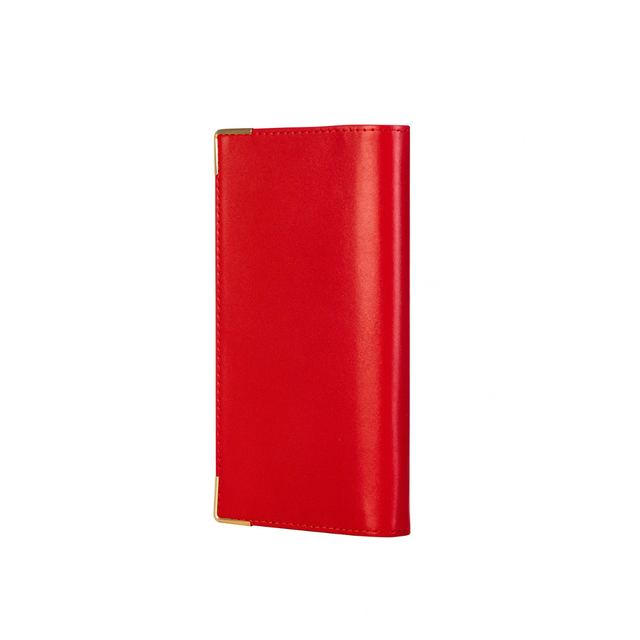 The Economist - 2027 Calendar Year Planner - 12 Month (175mm x 94mm) Week-to-View Diary - Red Fine Grain Leather Cover - The Economist Wallet Diary Range (EWALDR-27)