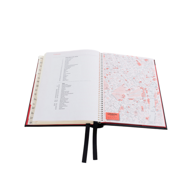 The Economist - 2027 Calendar Year Planner –  12 Month (260 x 210mm) Week-to-View Diary – Luxury Leather Cover in Black - The Economist Desk Diary Range (EDDBLK-27)