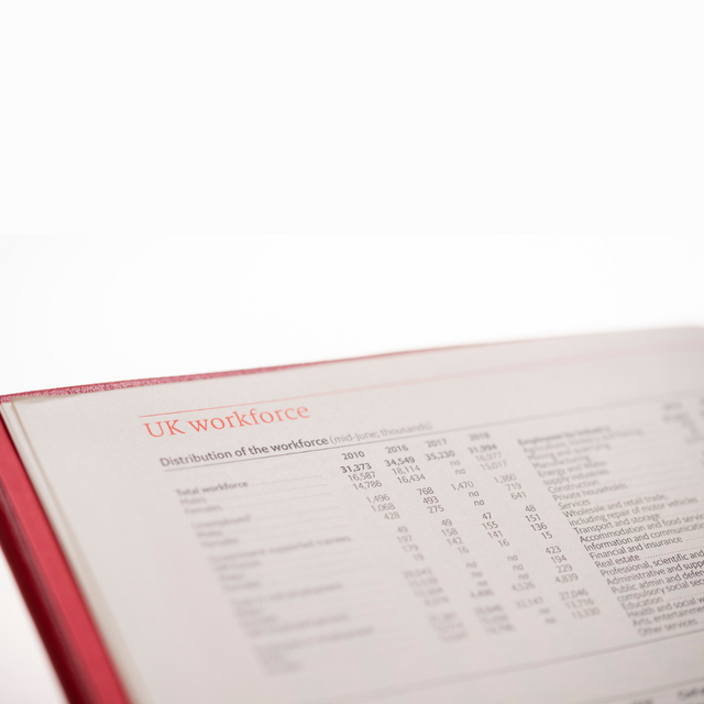 The Economist - 2027 Calendar Year Planner –  12 Month (260 x 210mm) Week-to-View Diary – Luxury Leather Cover in Red - The Economist Desk Diary Range (EDDR-27)