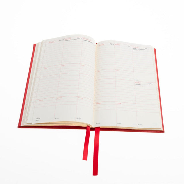 2025 Concise Travel Diary - Week-to-View Planner -  Red