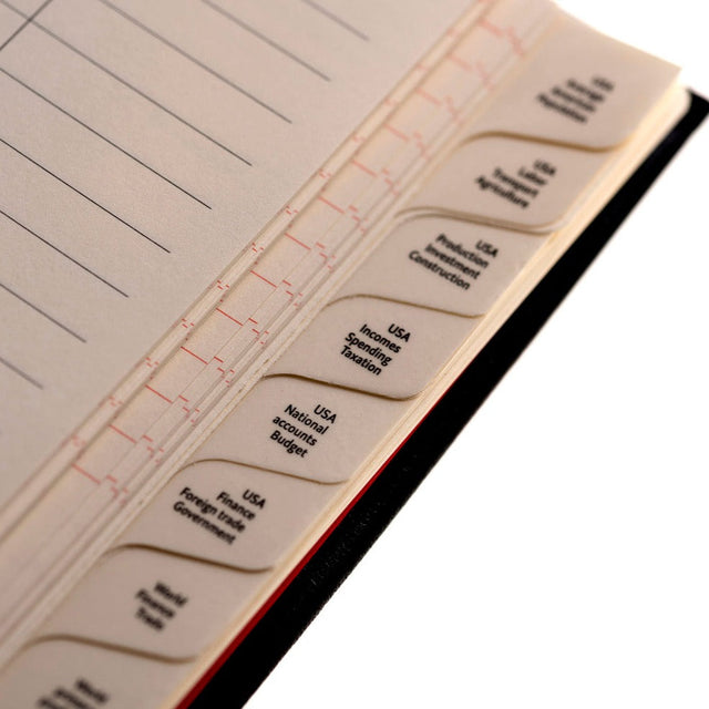 The Economist - 2027 Calendar Year Planner –  12 Month (260 x 210mm) Week-to-View Diary – Luxury Leather Cover in Black - The Economist Desk Diary Range (EDDBLK-27)