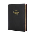 The Economist - 2027 Calendar Year Planner –  12 Month (260 x 210mm) Week-to-View Diary – Luxury Leather Cover in Black - The Economist Desk Diary Range (EDDBLK-27)