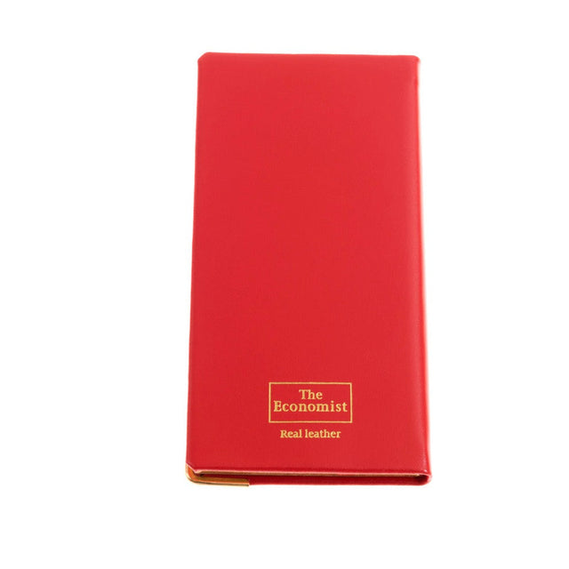 The Economist - 2027 Calendar Year Planner - 12 Month (170mm x 85mm) Week-to-View Diary - Luxury Leather Cover in Red - The Economist Pocket Diary Range (EPDR-27)