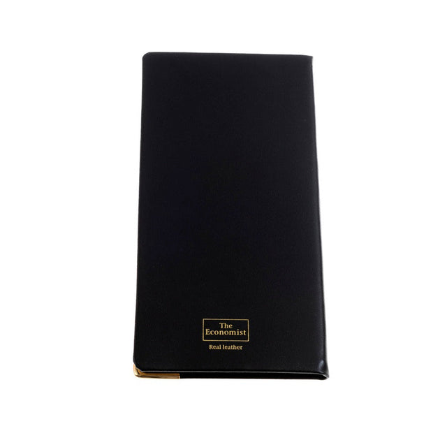 The Economist - 2027 Calendar Year Planner - 12 Month (170mm x 85mm) Week-to-View Diary - Black Fine Grain Leather Cover - The Economist Slimline Diary Range (ESLPDBLK-27)