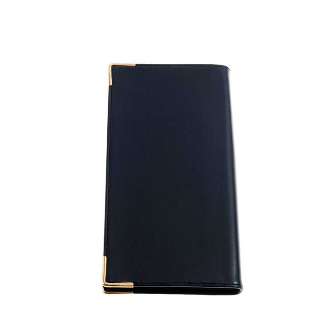 The Economist - 2027 Calendar Year Planner - 12 Month (175mm x 94mm) Week-to-View Diary - Blue Fine Grain Leather Cover - The Economist Wallet Diary Range (EWALDBLU-27)