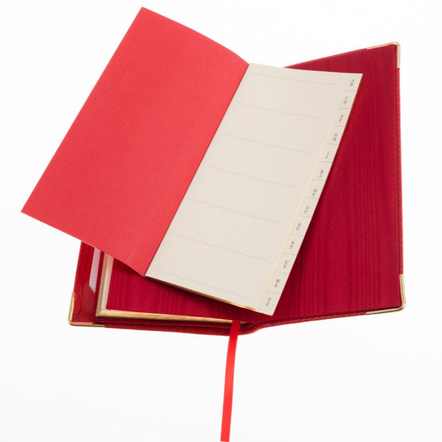 The Economist - 2027 Calendar Year Planner - 12 Month (175mm x 94mm) Week-to-View Diary - Red Fine Grain Leather Cover - The Economist Wallet Diary Range (EWALDR-27)