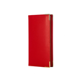 The Economist - 2027 Calendar Year Planner - 12 Month (175mm x 94mm) Week-to-View Diary - Red Fine Grain Leather Cover - The Economist Wallet Diary Range (EWALDR-27)