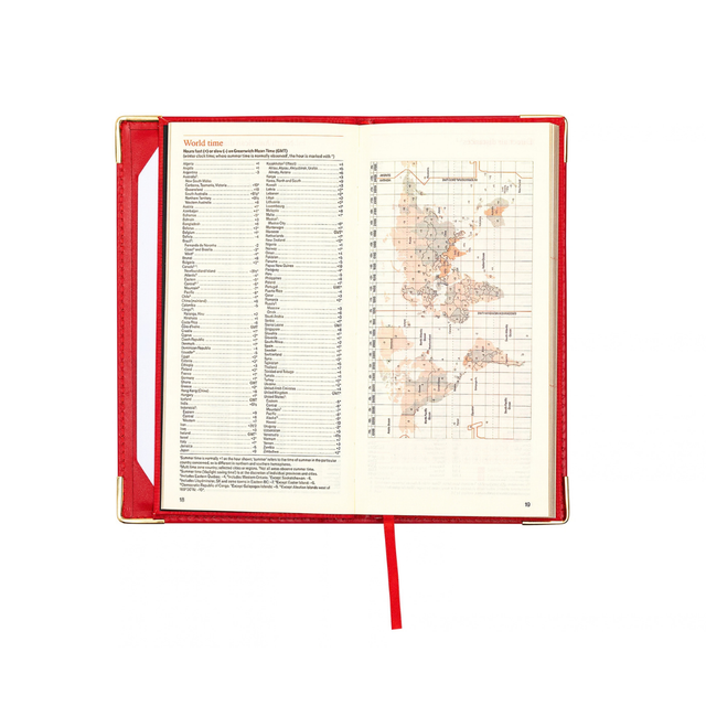 The Economist - 2027 Calendar Year Planner - 12 Month (175mm x 94mm) Week-to-View Diary - Black Fine Grain Leather Cover - The Economist Wallet Diary Range (EWALDBLK-27)